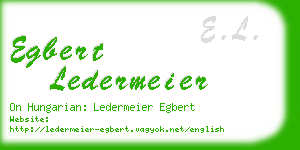 egbert ledermeier business card